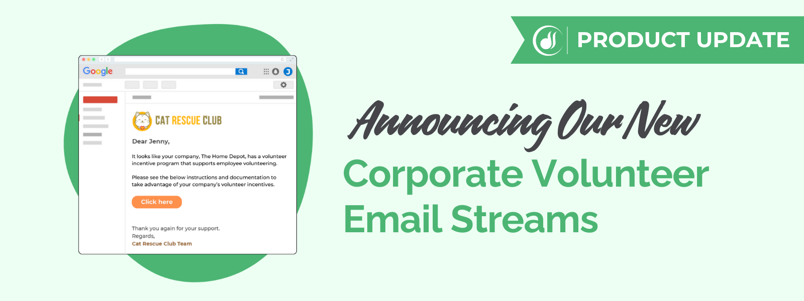 Announcing Our New Corporate Volunteer Email Streams Announcing Our New Corporate Volunteer Email Streams