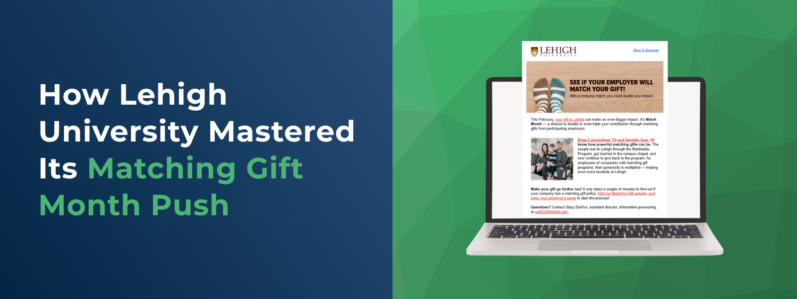 How Lehigh University Mastered Its Matching Gift Month Push How Lehigh University Mastered Its Matching Gift Month Push