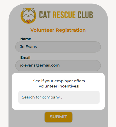 Maximize success with Double the Donation by integrating your volunteer registration forms.