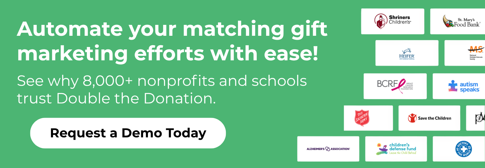 Make the most of matching gift emails with Double the Donation.