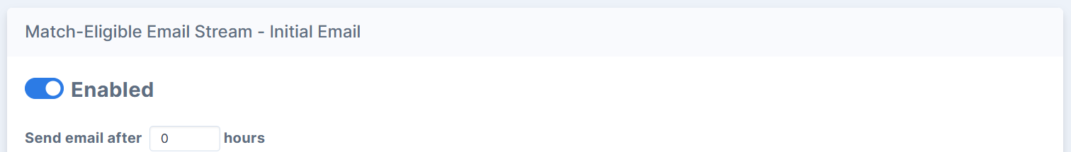 Timing of matching gift emails