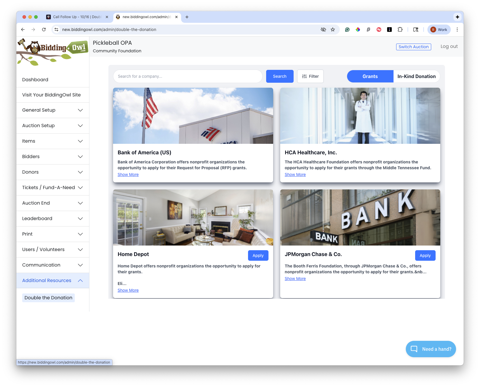 Bidding Owl Screenshot